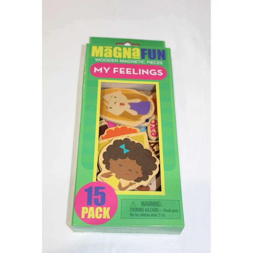Bendon MagnaFun My Feelings Wooden Magnetic Pieces 15 Pack Kids Educational Toy